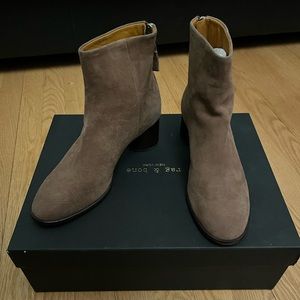 Rag and Bone Fleur Suede Boots in Praline